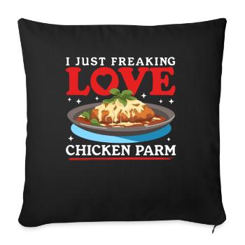 Chicken Parm Chicken Parmesan Geschenk - Sofakissenbezug 45 x 45 cm - Schwarz - Vorne