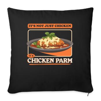 Chicken Parm | Chicken Parmesan Gift - Sofa pillowcase 17,3'' x 17,3'' (45 x 45 cm) - black - Front