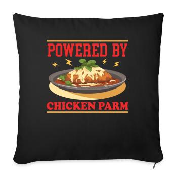 Chicken Parmesan | Chicken Parm Gift - Sofa pillowcase 17,3'' x 17,3'' (45 x 45 cm) - black - Front