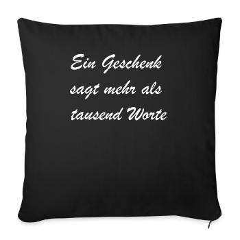 Cadeau personnalisé - Housse de coussin décorative 45 x 45 cm - noir - Devant