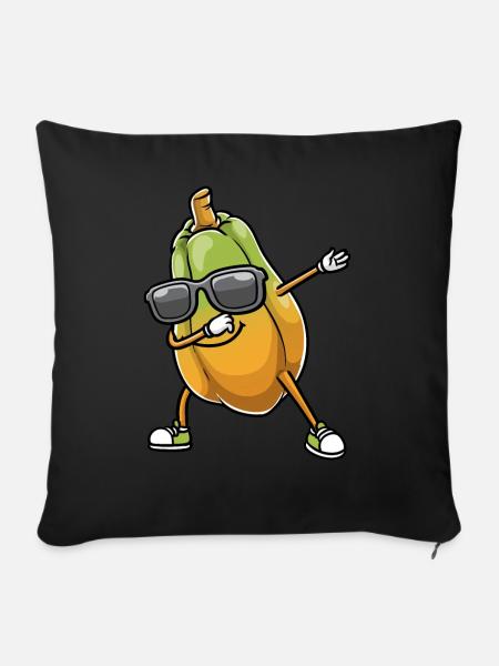Papaya Tanzen - Sofakissenbezug 45 x 45 cm - Schwarz
