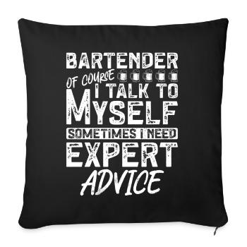 Bartender Mixologist Bartender Of - Sofa pillowcase 17,3'' x 17,3'' (45 x 45 cm) - black - Front