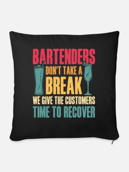 Bartender Mixologist Bartenders - Sofakissenbezug 45 x 45 cm - Schwarz