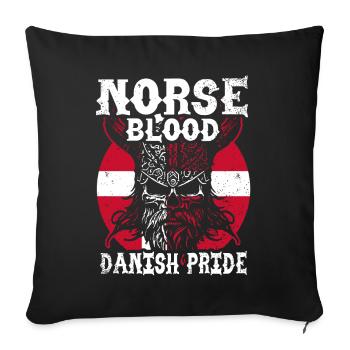 Danemark : Nordic Blood - Danish Pride - Housse de coussin décorative 45 x 45 cm - noir - Devant