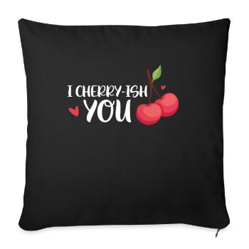 Cherry Cherry Tree Cherry Blossom Fruit Gift - Sofa pillowcase 17,3'' x 17,3'' (45 x 45 cm) - black - Front