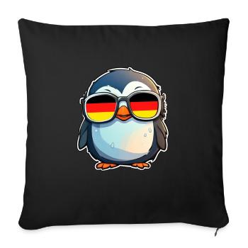 Germany Penguin - Sofa pillowcase 17,3'' x 17,3'' (45 x 45 cm) - black - Front