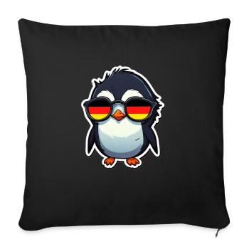 Germany Penguin - Sofa pillowcase 17,3'' x 17,3'' (45 x 45 cm) - black - Front