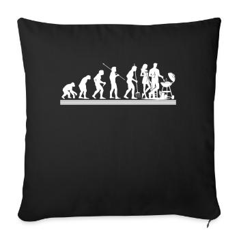 BBQ Barbecue Evolution Grill Fête d’anniversaire - Housse de coussin décorative 45 x 45 cm - noir - Devant