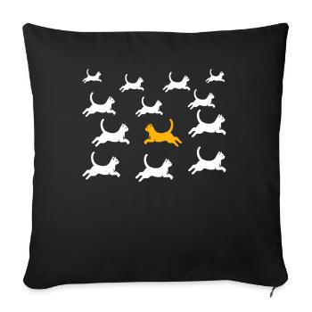 Against the tide Individuality and style - Sofa pillowcase 17,3'' x 17,3'' (45 x 45 cm) - black - Front