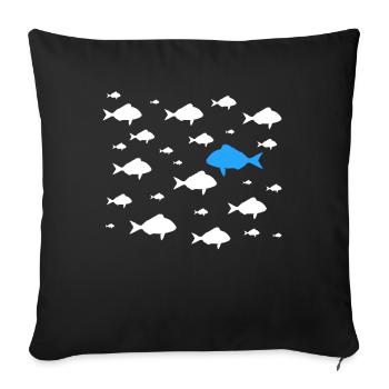 Against the tide Individuality and style Pisces - Sofa pillowcase 17,3'' x 17,3'' (45 x 45 cm) - black - Front