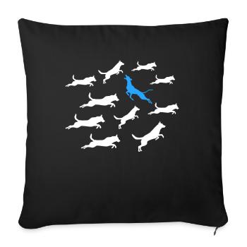 Against the tide Individuality and style Dogs - Sofa pillowcase 17,3'' x 17,3'' (45 x 45 cm) - black - Front