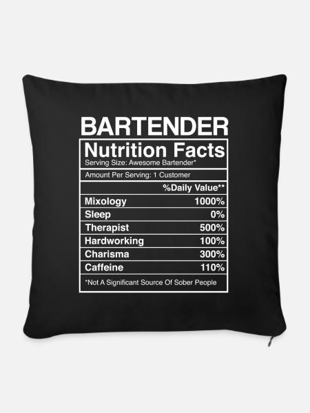 Bartender Mixologist Bartender - Sofakissenbezug 45 x 45 cm - Schwarz