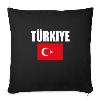 Turquie - Housse de coussin décorative 45 x 45 cm - noir - Devant