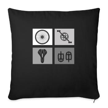 Bicycle Accessories Bicycle - Sofa pillowcase 17,3'' x 17,3'' (45 x 45 cm) - black - Front