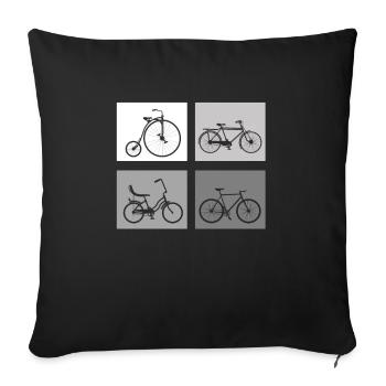 Vintage Gift Idea Bicycle - Sofa pillowcase 17,3'' x 17,3'' (45 x 45 cm) - black - Front