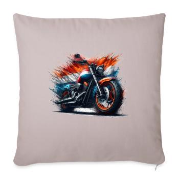 Holländische Farben Motorradhemden, Motorrad - Sofakissenbezug 45 x 45 cm - helles Taupe - Vorne