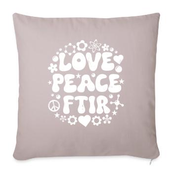 Fourier Spectroscopy FTIR Love Vintage - Sofa pillowcase 17,3'' x 17,3'' (45 x 45 cm) - light taupe - Front