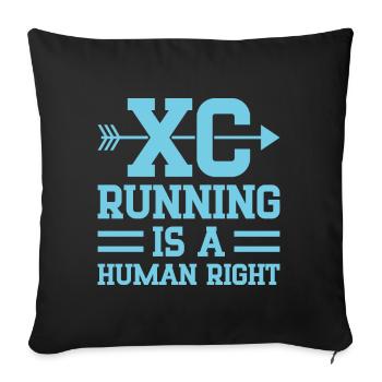 Cadeau de course XC amusant Édition XC Runner - Housse de coussin décorative 45 x 45 cm - noir - Devant