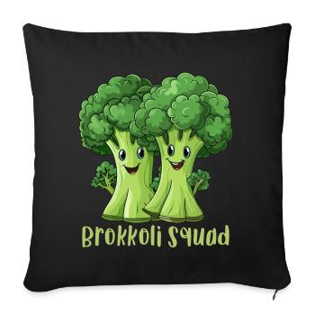 Escouade Brocoli - Housse de coussin décorative 45 x 45 cm - noir - Devant