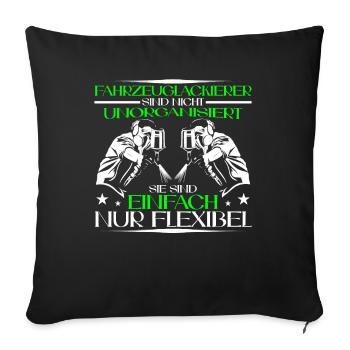 Vehicle painters are flexible painters - Sofa pillowcase 17,3'' x 17,3'' (45 x 45 cm) - black - Front