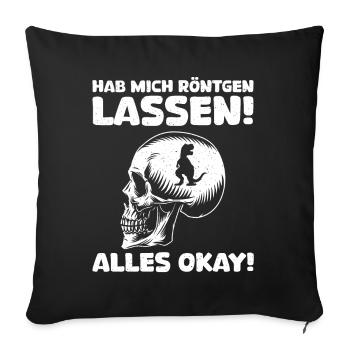 Röntgen Humour noir et style macabre - Housse de coussin décorative 45 x 45 cm - noir - Devant