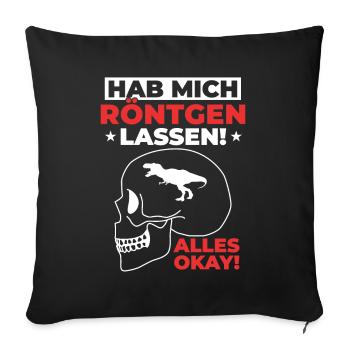Röntgen Humour noir et style macabre - Housse de coussin décorative 45 x 45 cm - noir - Devant