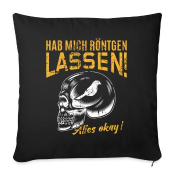 Röntgen Humour noir et style macabre - Housse de coussin décorative 45 x 45 cm - noir - Devant
