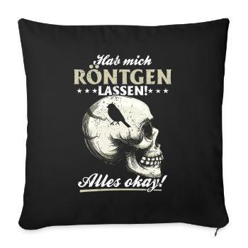 Röntgen Humour noir et style macabre - Housse de coussin décorative 45 x 45 cm - noir - Devant