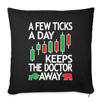 Futures Trading, Futures Trader, Daytrading - Sofakissenbezug 45 x 45 cm - Schwarz - Vorne