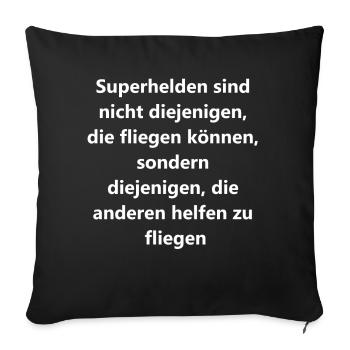 Superhero Gift - Sofa pillowcase 17,3'' x 17,3'' (45 x 45 cm) - black - Front