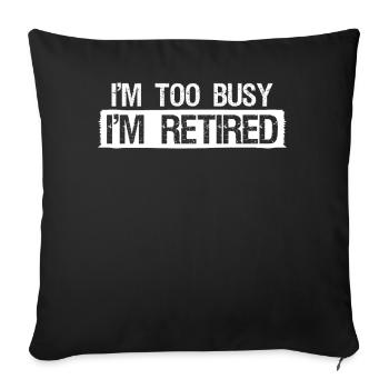 Pension Pensionier Annuity Retirement - Sofa pillowcase 17,3'' x 17,3'' (45 x 45 cm) - black - Front