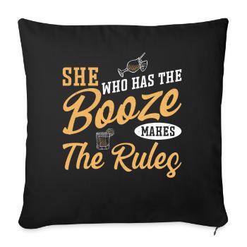 Bartender Mixologist She Who Has - Sofa pillowcase 17,3'' x 17,3'' (45 x 45 cm) - black - Front