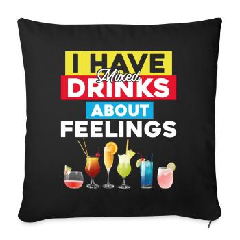 Barman Mixologue J’ai mélangé - Housse de coussin décorative 45 x 45 cm - noir - Devant
