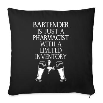 Bartender Mixologist Bartender Is - Sofa pillowcase 17,3'' x 17,3'' (45 x 45 cm) - black - Front