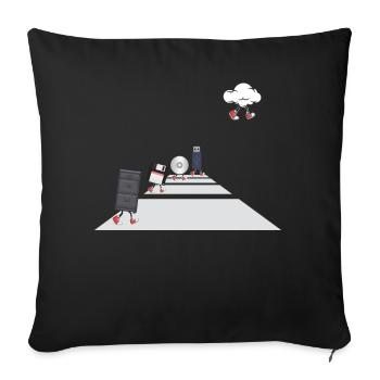 IT Geek, Accessoires PC Évolution des périphériques de stockage - Housse de coussin décorative 45 x 45 cm - noir - Devant