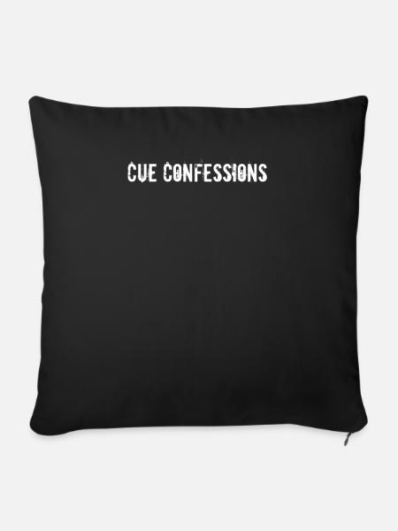 Billard - Cue Confessions - Sofakissenbezug 45 x 45 cm - Schwarz
