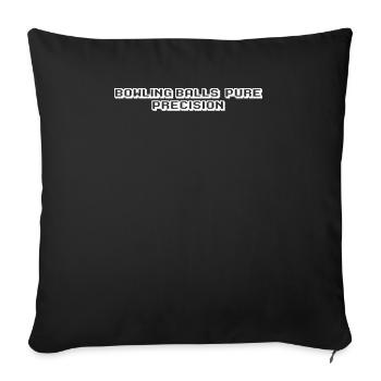 Bowling - Boules de bowling, pure précision - Housse de coussin décorative 45 x 45 cm - noir - Devant