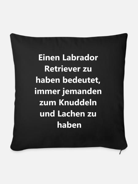 Geschenkidee Labrador - Sofakissenbezug 45 x 45 cm - Schwarz