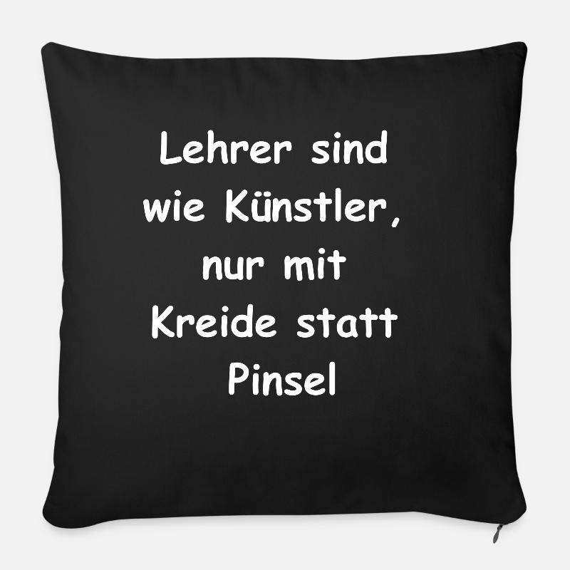 Cadeau de la passion de l’enseignant - Housse de coussin décorative 45 x 45 cm - noir
