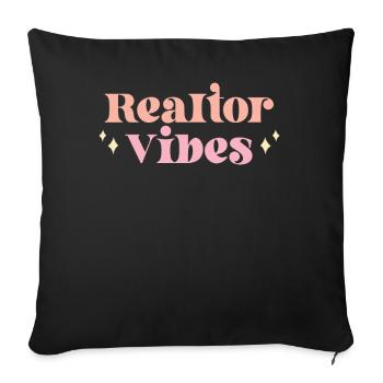 Real Estate Agent Real Estate Agent Gift - Sofa pillowcase 17,3'' x 17,3'' (45 x 45 cm) - black - Front