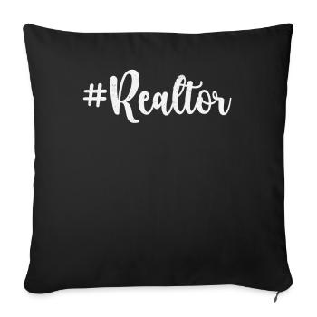 Realtor - Sofa pillowcase 17,3'' x 17,3'' (45 x 45 cm) - black - Front