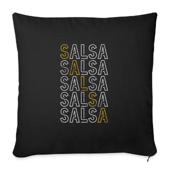 Salsa - Housse de coussin décorative 45 x 45 cm - noir - Devant