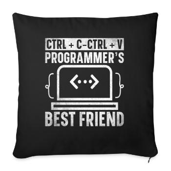 Programmierer Informatiker Computer Nerd Geschenk - Sofakissenbezug 45 x 45 cm - Schwarz - Vorne