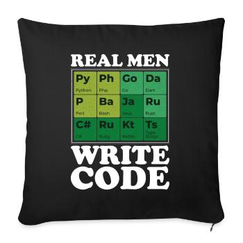 Programmierer Informatiker Computer Nerd Geschenk - Sofakissenbezug 45 x 45 cm - Schwarz - Vorne