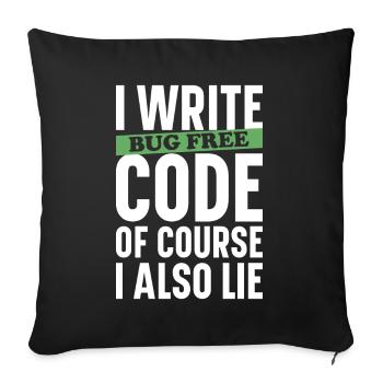Programmierer Informatiker Computer Nerd Geschenk - Sofakissenbezug 45 x 45 cm - Schwarz - Vorne