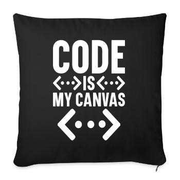 Programmierer Informatiker Computer Nerd Geschenk - Sofakissenbezug 45 x 45 cm - Schwarz - Vorne
