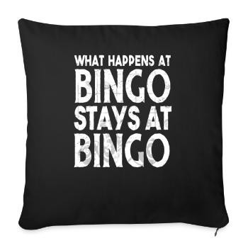 Bingo Player Bingo Game Bingo Game Games Bingo - Sofa pillowcase 17,3'' x 17,3'' (45 x 45 cm) - black - Front