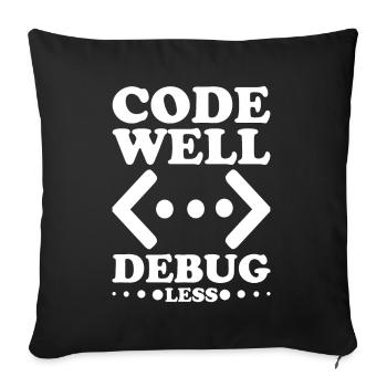 Programmierer Informatiker Computer Nerd Geschenk - Sofakissenbezug 45 x 45 cm - Schwarz - Vorne