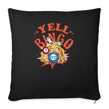 Bingo Player Bingo Game Bingo Game Games Bingo - Sofa pillowcase 17,3'' x 17,3'' (45 x 45 cm) - black - Front