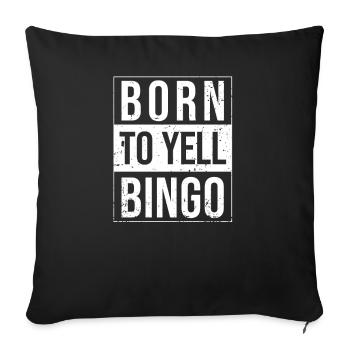 Bingo Player Bingo Game Bingo Game Games Bingo - Sofa pillowcase 17,3'' x 17,3'' (45 x 45 cm) - black - Front